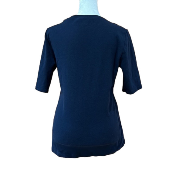 Tommy Hilfiger Navy Blue Crewneck Short Sleeve T-Shirt Large - Picture 3 of 4